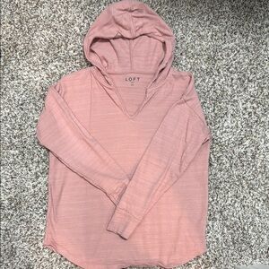 LOFT Blush Hooded Sweatshirt
